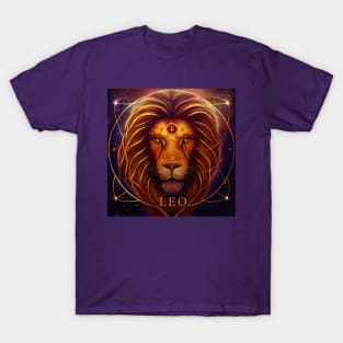 Zodiac Sign LEO - Fantasy Illustration of astrology Leo T-Shirt